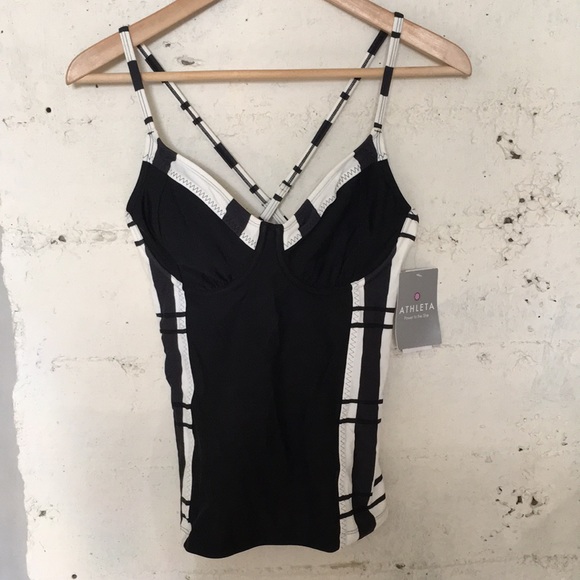 NWT Athleta Lanikai Tankini Top Black Swim 36B/C - Picture 4 of 10